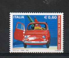 Italia, masini, Fiat 500, 2007, MNH** foto