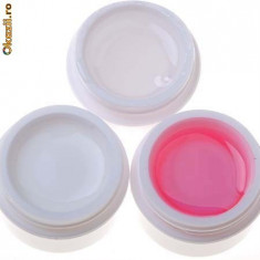 SET GEL UNGHII FALSE 3x15ml - alb,transparet si roz - PROMOTIE!!! foto