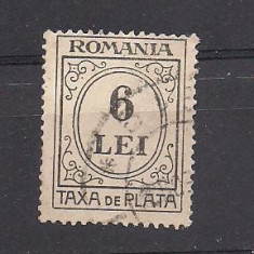 (No8) timbre-Romania -Taxa de plata 6 LEI - stampilata foto