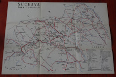 Harta - SUCEAVA - Zona Turistica - perioada comunista foto