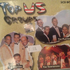 TOP US GROUPS-3CD BOX - NOU/SIGILAT- (THE DRIFTERS/THE PLATTERS/THE TEMPTATIONS)