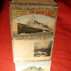 Carnet 22 Fotografii -Souvenir from the Great Lakes -USA cca.1900- Nave