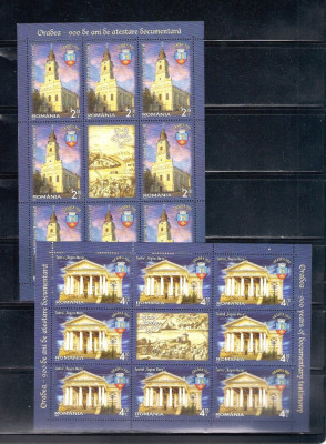 ROMANIA 2013-ORADEA 900 DE ANI DE ATESTARE DOCUMENTARA, MINICOLI, MNH - LP 1991 foto