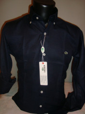 CAMASA /CAMASI LACOSTE MODEL NOU slim fit BUMBAC 100% foto