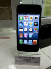 IPHONE 4/16 GB/CODAT ORANGE/NU OFER INCARCATOR(LM3) foto