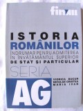 &quot;ISTORIA ROMANILOR. INDRUMAR PENTRU ADMITEREA IN INVATAMANTUL SUPERIOR. 64 de teste grila. Carte noua, Alta editura