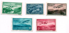 1931 VEDERI PA Aeroplane 5v LP 94 = 83 LEI Mi 419-423 = 50 eur serie neuzata cu sarniera foto