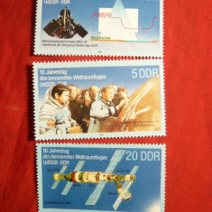Serie Cosmos DDR-URSS 1988 , DDR ,3 val.
