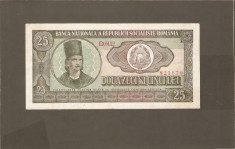 BANCNOTA 25 LEI 1966 XF-aUNC foto