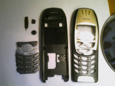 Carcasa Nokia 6310, 6310i neagra - argintie foto