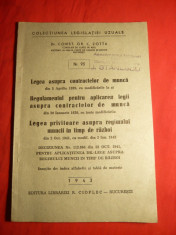 C.Gr.Zotta -Legea asupra contractelor de munca -Ed. 1943 foto