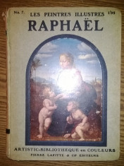 Carte - Les peintres illustres - Raphael - Huit reproductions facsimile en couleurs foto