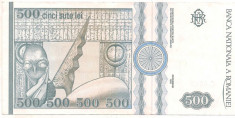 bancnota-Romania-500 lei 1992 foto