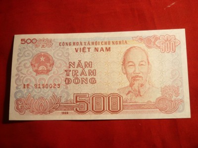 Bancnota 500 Dongi Vietnam , cal.NC foto