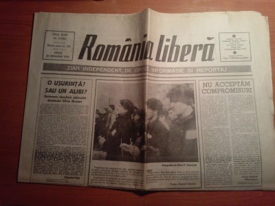 ziarul romania libera 26 ianuarie 1990 foto