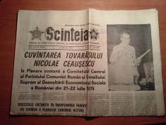 ziarul scanteia 24 iulie 1975-cuvantarea lui ceausescu la plenara al CC al PCR foto