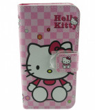 Toc flip alb husa Hello Kitty Iphone 5 5G, iPhone 5/5S/SE, Roz, Cu clapeta, Apple