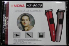 Masina de contur tuns barberit cu acumulator putere mare Trimmer Nova Professional NS-8606 foto