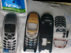 Carcasa Nokia 6310, 6310i neagra - argintie foto