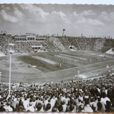 Foto-carte postala 1962- stadion fotbal-Messestadt Leipzig-stadion der Hunderttausend