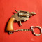 Breloc Pistol ,metal ,5,5x4,2 cm ,macheta functionala