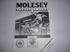 Program meci fotbal Molesey FC - Vauxhall 1990