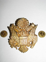 EMBLEMA MILITARA CASCHETA OFITER AMERICAN US ARMY foto