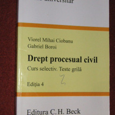 DREPT PROCESUAL CIVIL CURS SELECTIV TESTE GRILA - VIOREL MIHAI CIOBANU - ED.4