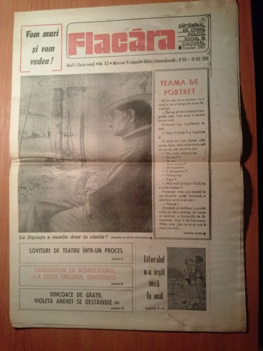 ziarul flacara 8 august 1990