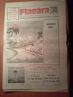 ziarul flacara 15 august 1990 foto