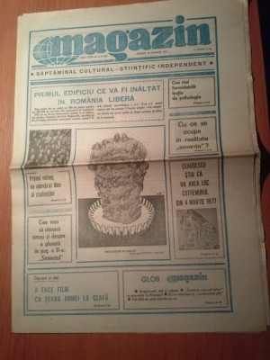 ziarul magazin 13 ianuarie 1990 (al 2-lea nr al ziarului dupa revolutie ) foto