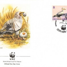 WWF FDC 1991 Gibraltar complet serie - 4 buc. FDC - pasari