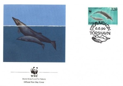WWF FDC complet set / 4buc./ Faroer Isl 1990 - whales foto