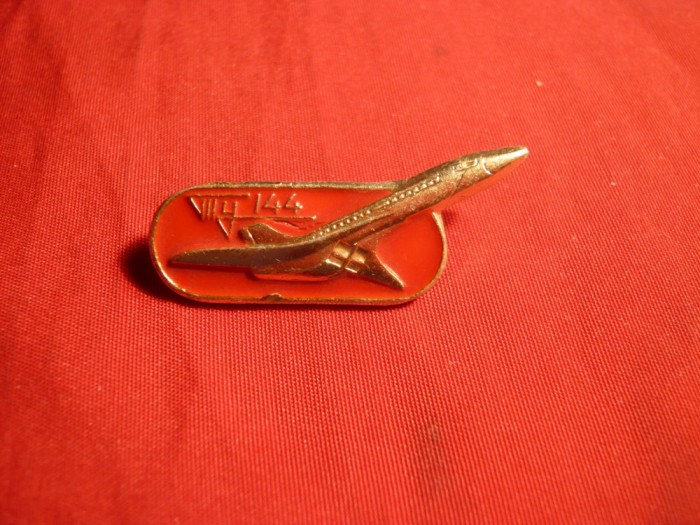 Insigna veche Avion Tu 144 URSS