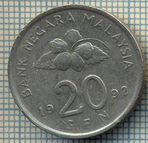 2632 MONEDA - MALAYSIA -20 SEN - anul 1992 -starea care se vede foto