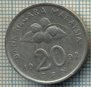 2632 MONEDA - MALAYSIA -20 SEN - anul 1992 -starea care se vede