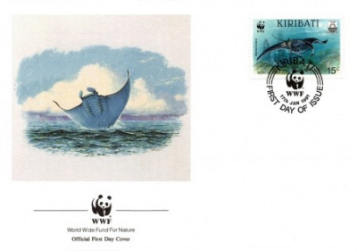 WWF FDC complet set /4 buc. / 1991 Kiribati - Sea Life foto