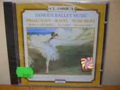 FAMOUS BALLET MUSIC - PROKOFIEV- RAVEL - SCHUBERT (CD) SIGILAT!!! foto