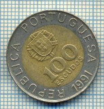 2641 MONEDA - PORTUGALIA - 100 ESCUDOS - anul 1991 -starea care se vede