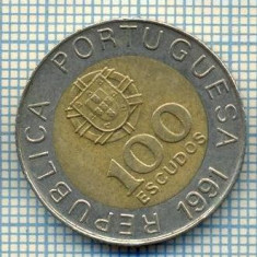 2641 MONEDA - PORTUGALIA - 100 ESCUDOS - anul 1991 -starea care se vede