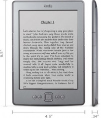 AMAZON KINDLE 5 WI-FI 6&amp;quot;+ Incarcator Priza , GRI, NOU, SIGILAT, STOC, GARANTIE 1 AN +3000 de carti in limba Romana Cadou foto