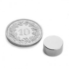 Magnet Neodim disc Forta 2,4 kg, 10/5 mm foarte puternic (neodimium/neodym/neodymium) foto