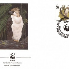 WWF FDC 1991 Philippinen complet serie - vultur - 4buc. FDC
