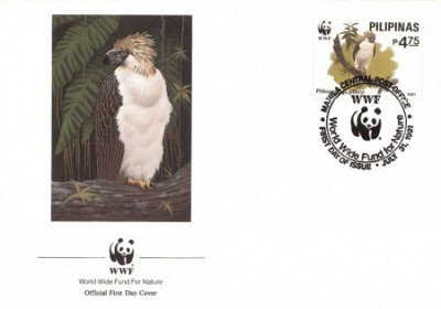 WWF FDC 1991 Philippinen complet serie - vultur - 4buc. FDC foto