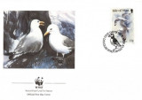 WWF FDC 1989 Isla of Man complet serie pasari - 4buc. FDC