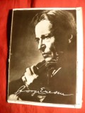 Fotografie cu George Enescu cu autograf fotografiat