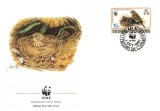 WWF FDC 1991Ttristan da Cunha complet serie pasari - 4 buc. FDC