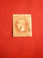 Timbru 15 Bani 1872 Paris Carol I,brun-roscat pe crem ,stamp. foto