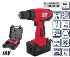 Bormasina cu acumulator 18V, Raider RD-CD12L foto