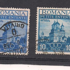 No(02)timbre-Romania 1937-L.P 120a--Mica Antanta-serie stampilata